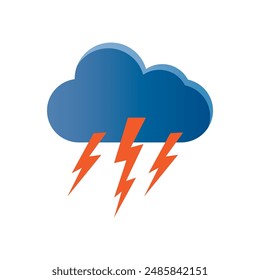 thunderstorm icon vector illustration design template