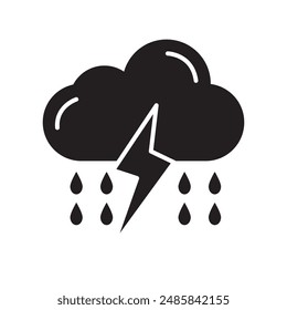 thunderstorm icon vector illustration design template