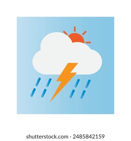 thunderstorm icon vector illustration design template