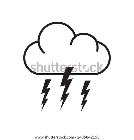 thunderstorm icon vector illustration design template
