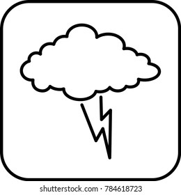 Thunderstorm icon vector illustration isolated
