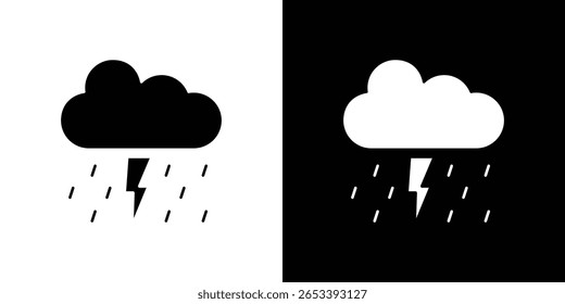 Ícone do Thunderstorm Gráficos escaláveis no vetor