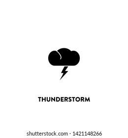 thunderstorm icon vector. thunderstorm sign on white background. thunderstorm icon for web and app