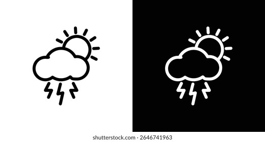 Ícone do Thunderstorm vetor ilustração de elemento simples editável
