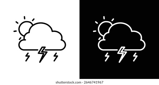 Thunderstorm icon vector simple element illustration editable