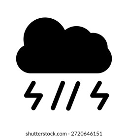 Ilustração de design de símbolo de vetor de ícone do Thunderstorm