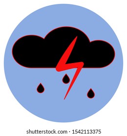 Thunderstorm icon from the weather vector icon set