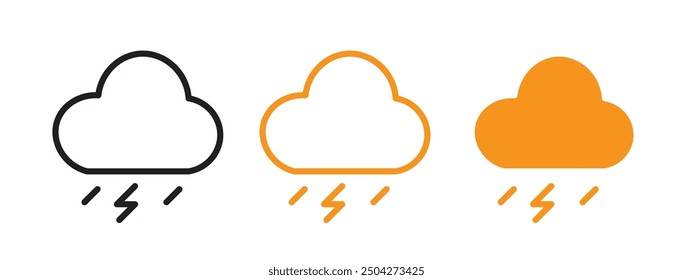 Thunderstorm icon web design in vector