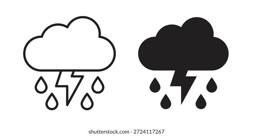 Ícone do Thunderstorm para o design do seu site, logotipo, aplicativo, interface do usuário. EPS10