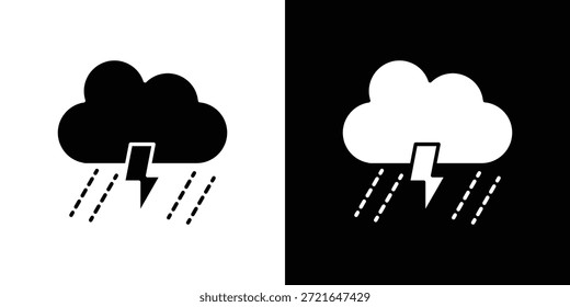 Ícones da tempestade. Pixels de símbolo de ilustração de modelo de vetor perfeitos