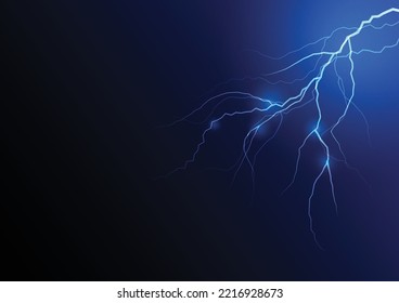 thunderstorm isolated on black background