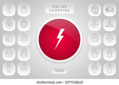 Thunderstorm lightning icon
