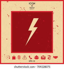Thunderstorm lightning icon