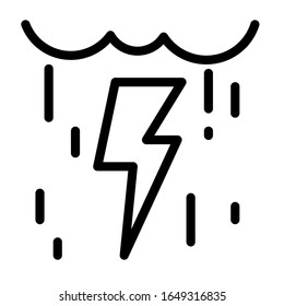Thunderstorm lightning icon from Disaster icon pack