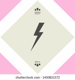 Thunderstorm lightning icon. Graphic elements for your design