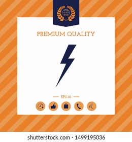 Thunderstorm lightning icon. Graphic elements for your design