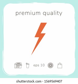 Thunderstorm lightning icon. Graphic elements for your design