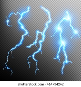 Thunder-storm and lightnings. EPS 10 vector file 