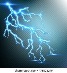 Thunder-storm and lightnings. EPS 10 vector file