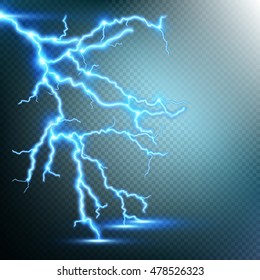 Thunder-storm and lightnings. EPS 10 vector file