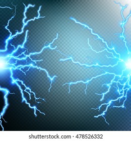 Thunder-storm and lightnings. EPS 10 vector file