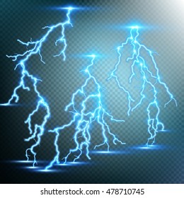 Thunder-storm and lightnings. EPS 10 vector file