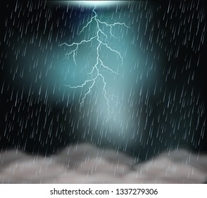 A thunderstorm night background illustration