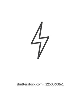 Thunderstorm outline icon. linear style sign for mobile concept and web design. Lightning weather simple line vector icon. Symbol, logo illustration. Pixel perfect vector graphics