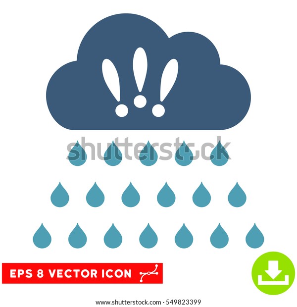 Thunderstorm Rain Cloud Eps Vector Pictograph Stock Vector (Royalty ...