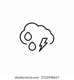 tempestade com ícone de chuva vetor