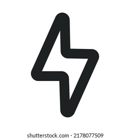 Thunderstorm Symbol with Outline Icon