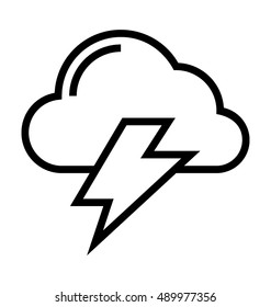 Thunderstorm Vector Icon