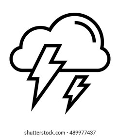 Thunderstorm Vector Icon