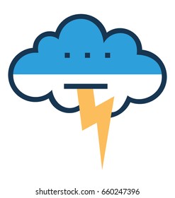 Thunderstorm Vector Icon