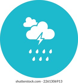 Thunderstorm vector icon. Can be used for printing, mobile and web applications.