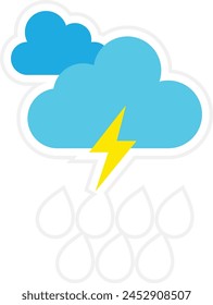 Thunderstorm vector icon. Can be used for printing, mobile and web applications.