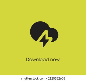 Thunderstorm vector icon. Editable stroke. Symbol in Line Art Style for Design, Presentation, Website or Apps Elements, Logo. Pixel vector graphics - Vector