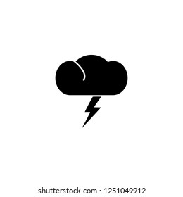 thunderstorm vector icon. thunderstorm sign on white background. thunderstorm icon for web and app