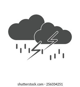 Thunderstorm vector image to be used in web applications, mobile applications and print media.