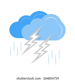 Thunderstorm vector image recommended for use in web applications, mobile applications, and print media.