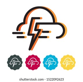 Thunderstorm Weather Icon as EPS 10 File