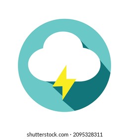 thunderstorm weather icon on vector design