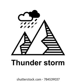 thunderstorm weather icon vector illustration