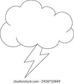 Thunderstorm - Weather Thin Line Icon