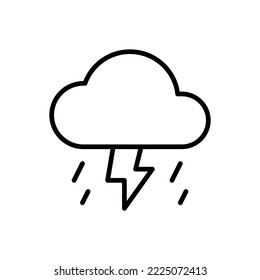 Thunderstorm web and app icon vector png isolated on white background