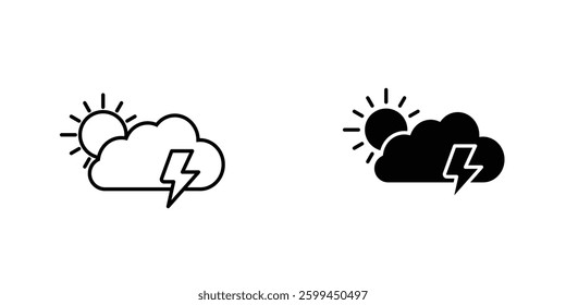 Thunderstormicons for ui. vector illustration