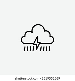 Thunderstormline vector icon. EPS 10