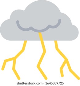 Thunderstroms - Weather icon set. High quality flat vector illustration for website and mobile application.