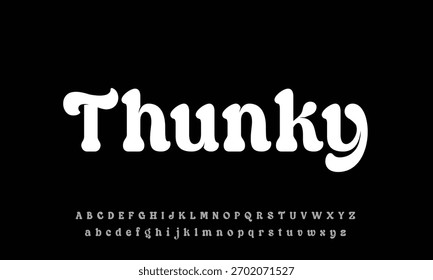 Thunky DEMO Regular vector font alphabet with numbers