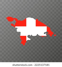 Thurgau map, Cantons of Switzerland. Vector illustration.